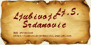Ljubivoje Srdanović vizit kartica